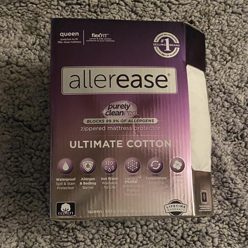 AllerEase Ultimate Cotton Allergy and Bedbug Zippered Mattress Protector