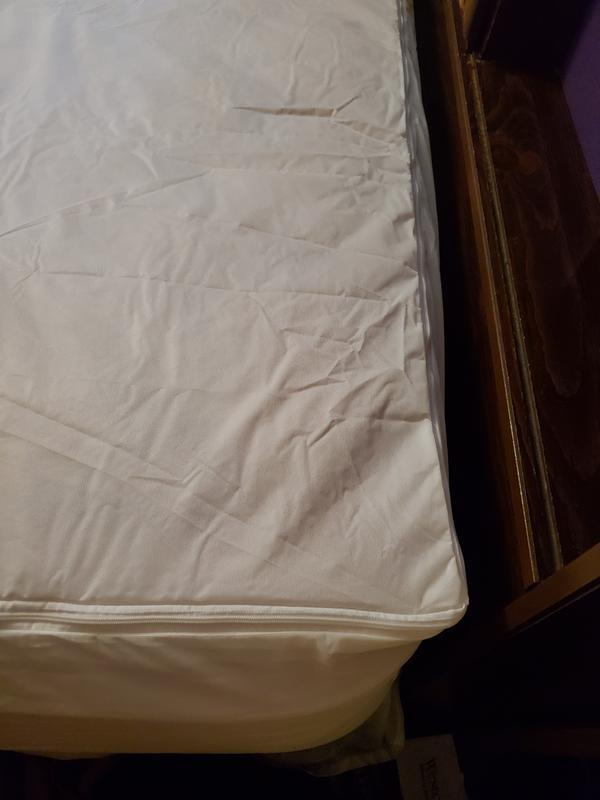 Great fit that completely encloses mattress