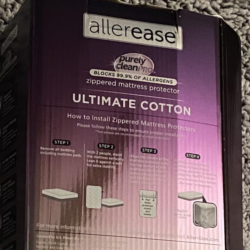 AllerEase Ultimate Cotton Allergy and Bedbug Zippered Mattress Protector