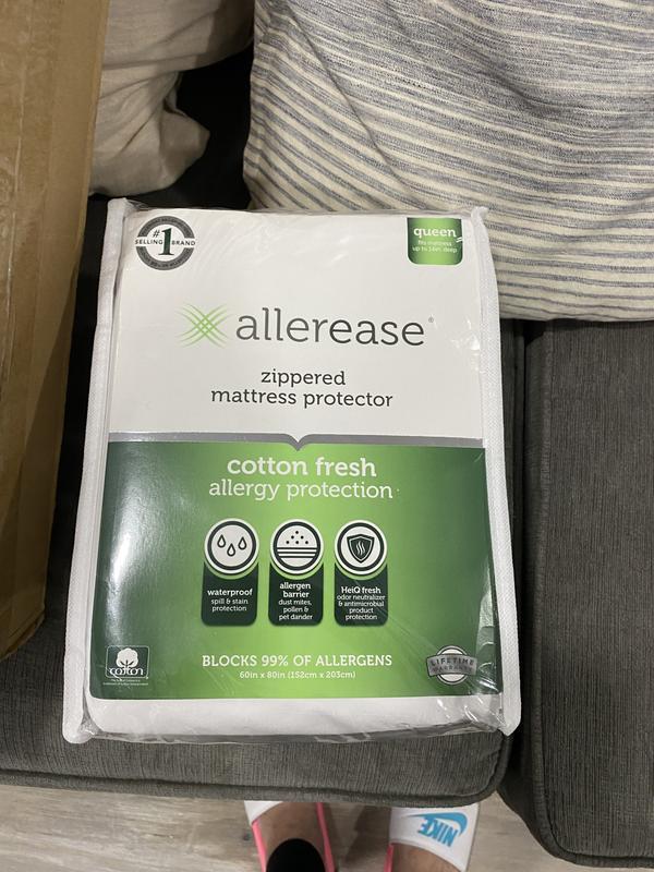 AllerEase  Cotton Fresh Antimicrobial Mattress Protector