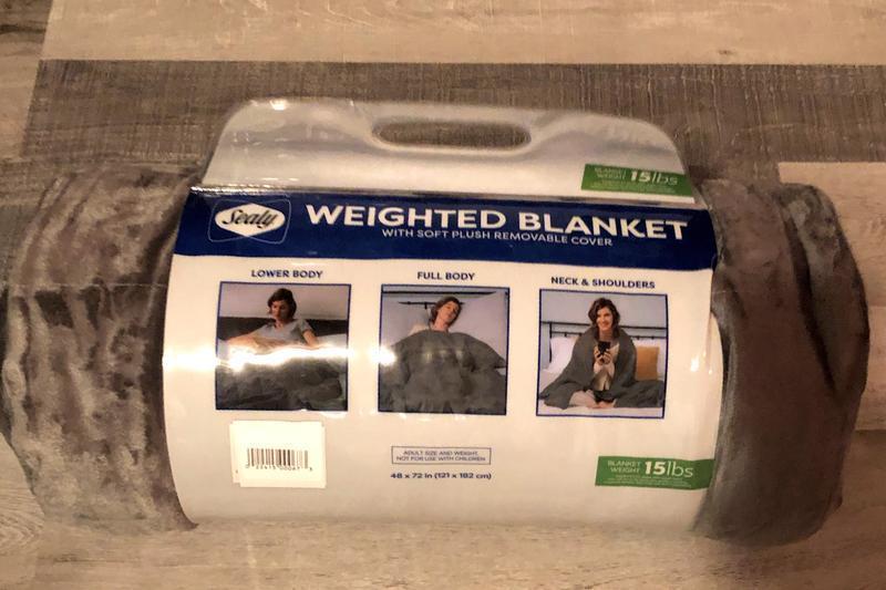 Tranquility 18lb Weighted Plush Blanket, Gray