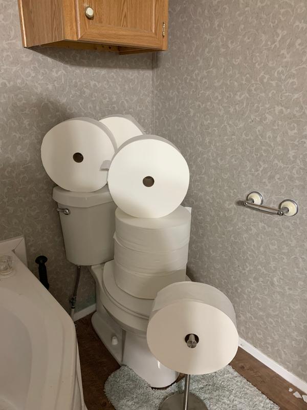 Forever Roll holder my wife and I built to handle large toilet