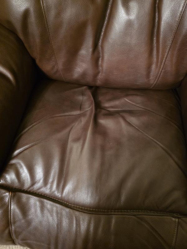La-Z-Boy Trouper Walnut Leather Rocker Recliner | Homemakers