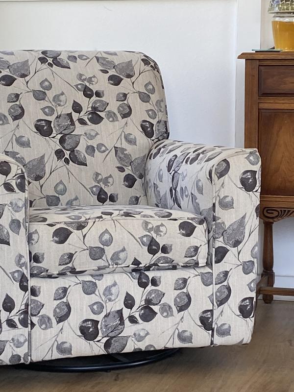 Abney swivel store accent chair