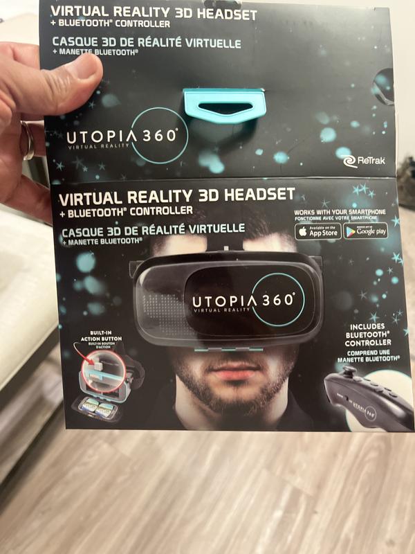 ReTrak Utopia 360° Virtual Reality Headset for Smartphones w/ Remote