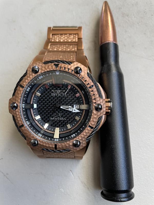 Invicta Men's 54mm, Subaqua Bolt, Hybrid Automatic, Carbon Fiber Dial,  Bracelet Watch