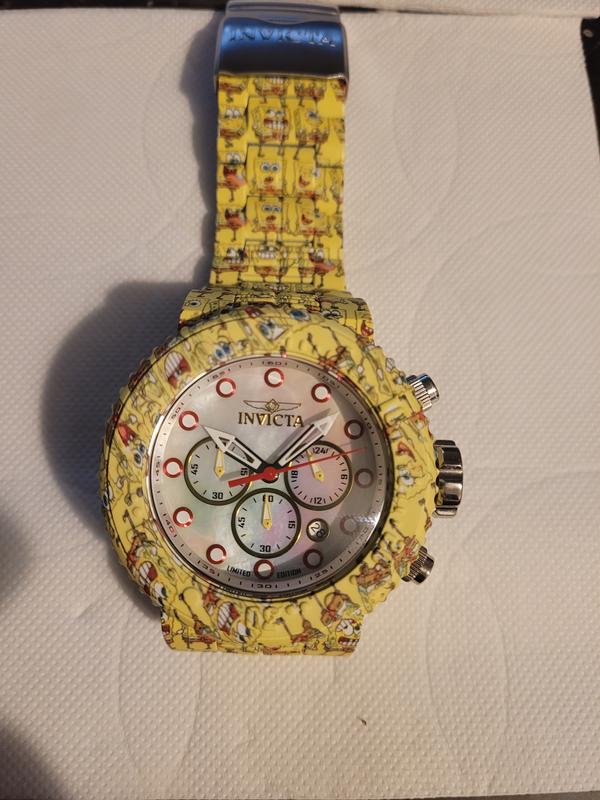 Invicta 52mm Grand Pro Diver SpongeBob Limited Edition Hydroplated