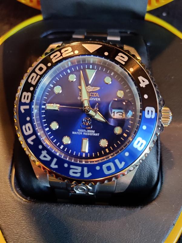 Invicta 47mm Grand Diver Automatic Bracelet Watch w Helmet Case