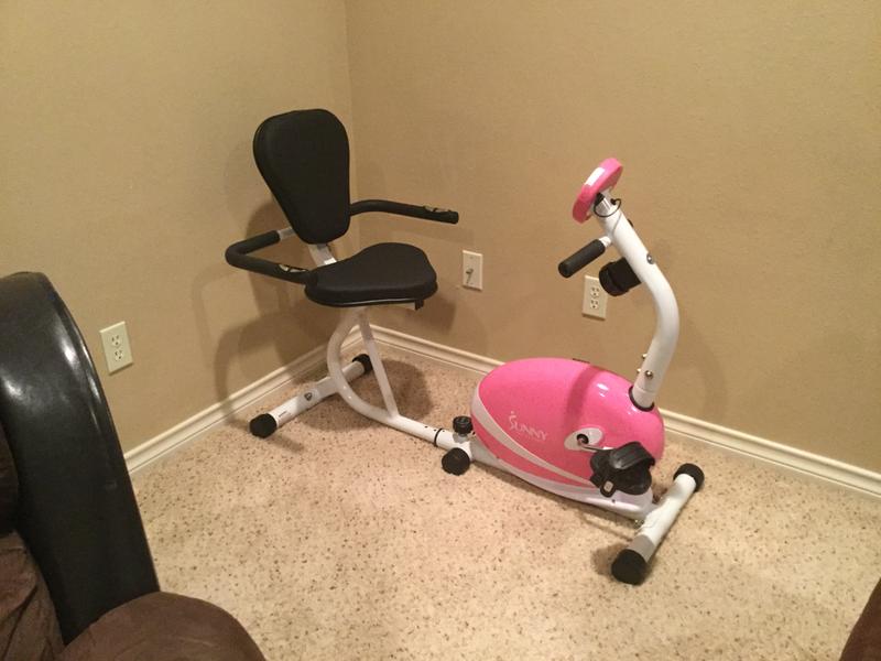 Sunny health & fitness p8400 best sale pink magnetic recumbent exercise bike