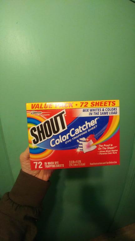 Shout ColorCatcher Dye-Trapping Sheet, In-Wash, Value Pack - 72 sheets