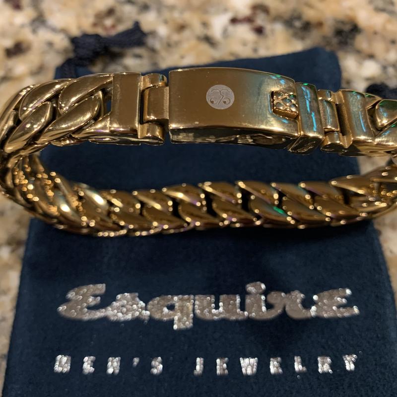 Esquire curb link bracelet in gold tone