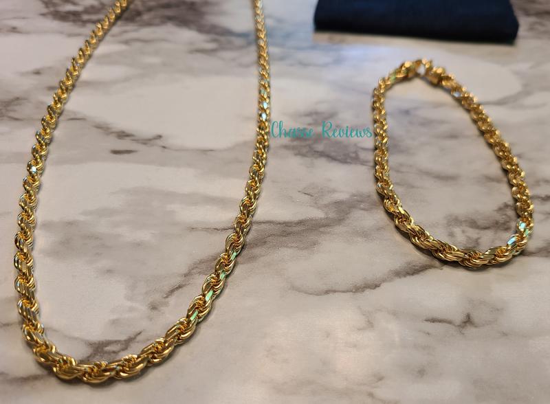 2-Pc. Set 22 Rope Link Chain Necklace & Matching Bracelet, Created for Macy's