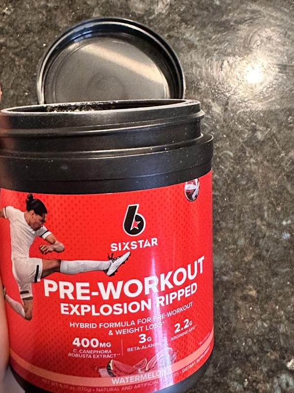 Six Star Pre-Workout Explosion Ripped - Watermelon Powder 40 Servings