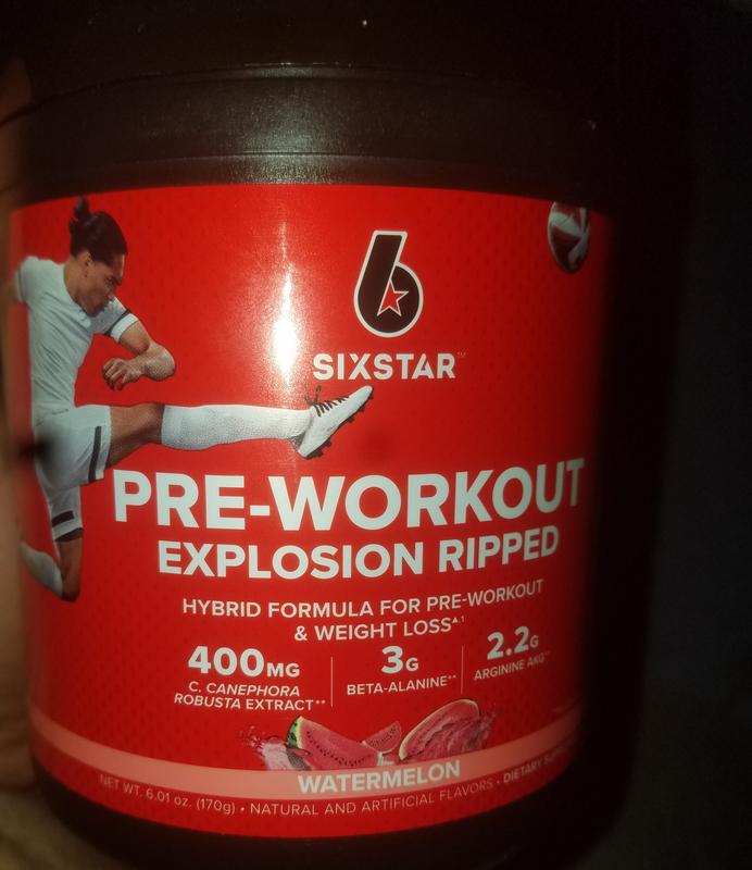 Six Star Pre-Workout Explosion Ripped - Watermelon Powder 40 Six Star Pre-Workout Explosion Ripped - Watermelon Powder 40
