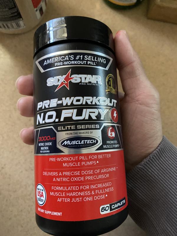 N.O. Fury Non Stim Pre Workout 60 Capsules SIXSTAR