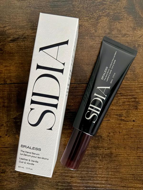 Customer photo for "Braless Hand Serum is the best invention!"