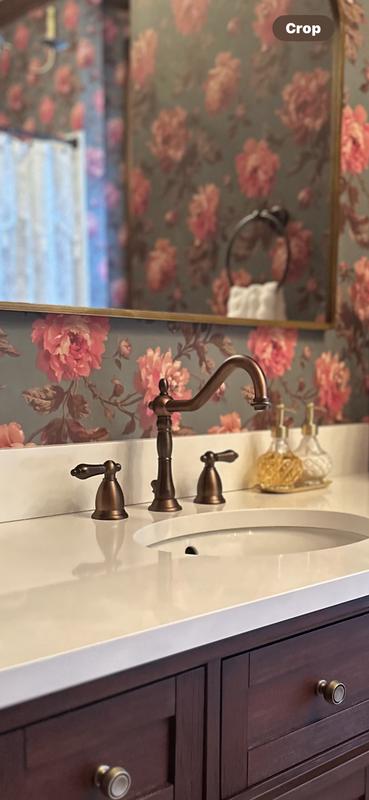 Victorian Widespread Bathroom Faucet - Lever Handles - Brushed