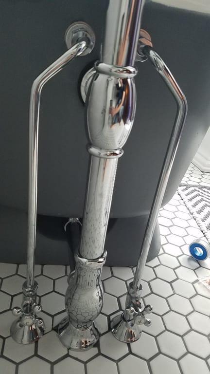 Westbrass LA-Style Pedestal Sink Supply Kit With P-Trap, Lines, Flanges...