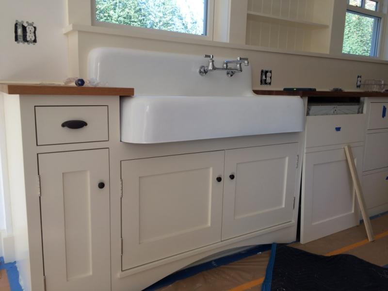 vintage wall hung kitchen sink