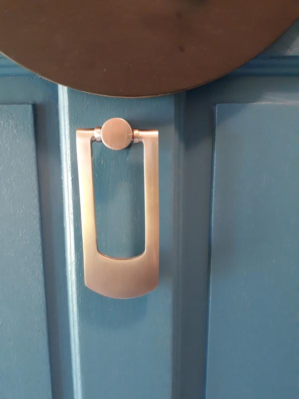 thumbnail image 2 of Harney 5 1/2" Oil-Rubbed Bronze Door Knocker With Viewer – Model 32439 2 of 5