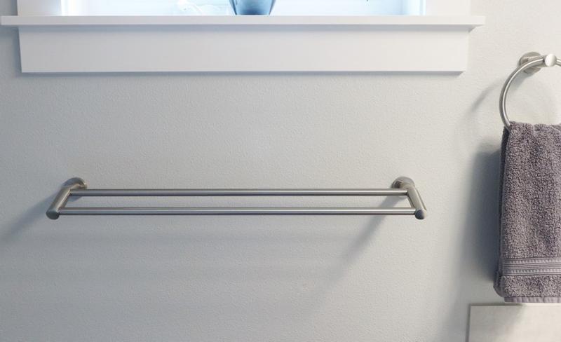 Double towel rack brushed nickel hotsell