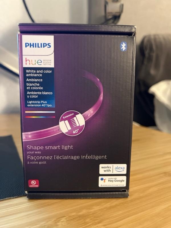 Philips Hue Extension 40-in Smart Plug-in LED Under Cabinet Strip Light in  the Under Cabinet Lights department at