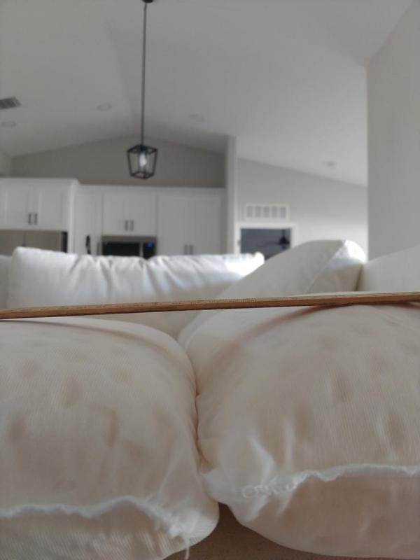 Customer photo for "no longer the same pillow"