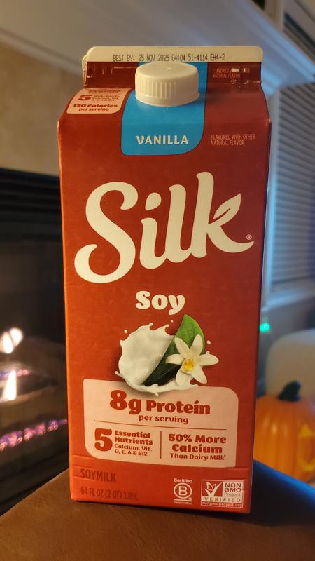 Silk Soy Milk, Vanilla, Dairy Free, Gluten Free, Vegan Milk with