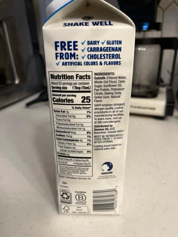 Silk® Dairy-Free Oat Creamer, 32 fl oz - Fry's Food Stores