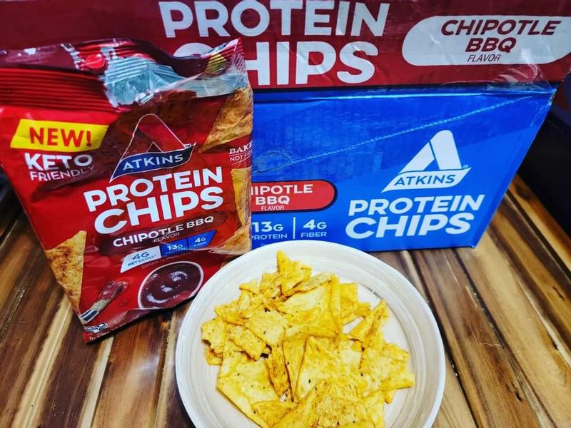  Atkins Chipotle BBQ Protein Chips, 4g Net Carbs, 13g