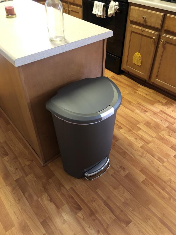 simplehuman® Plastic SemiRound 50Liter StepOn Trash Can Bed Bath