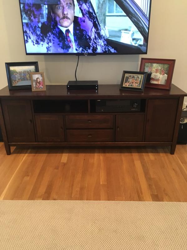 Simpli Home Warm Shaker Solid Wood 72 in. Wide Transitional TV