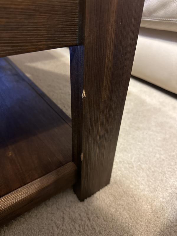 2 small chips on one of the legs