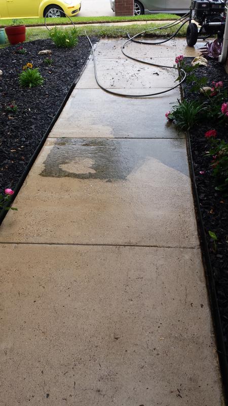 Whole sidewalk was black before using my Simpson PS4240H..Very nice machine!!!