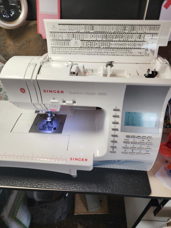 .com Singer  9960 Sewing & Quilting Machine With Accessory Kit,  Extension Table - 600 Stitches & Electronic Auto Pilot Mode, 28.22 Pounds,  White $418.74