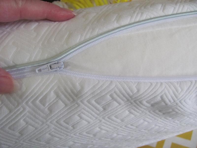 Easy zipper opening runs the length of the pillow for easy removal.