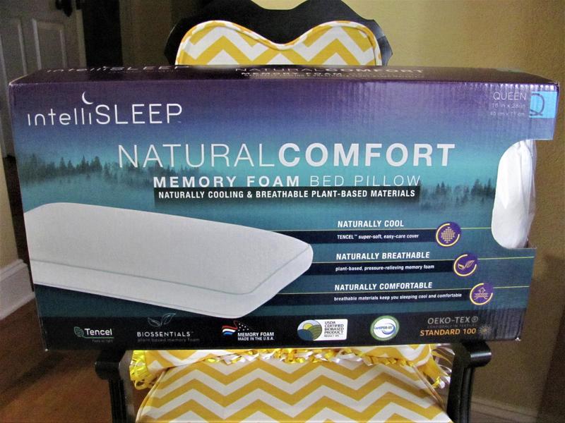The intelliSLEEP Natural Comfort Memory Foam Bed Pillow is cool, breathable and comfortable because of the plant based materials.