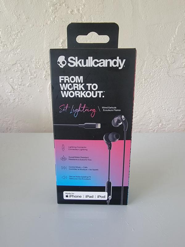 Skullcandy Set In Ear Earbuds w Mic Lightnin g Connector QVC