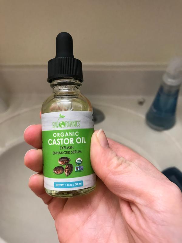 sky organics Organic Castor Oil Eyelash Serum, 1 fl oz