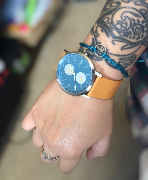 スカーゲンSkagen Men's Kristoffer SKW6526 稼動品 Kristoffer Yellow Leather Watch