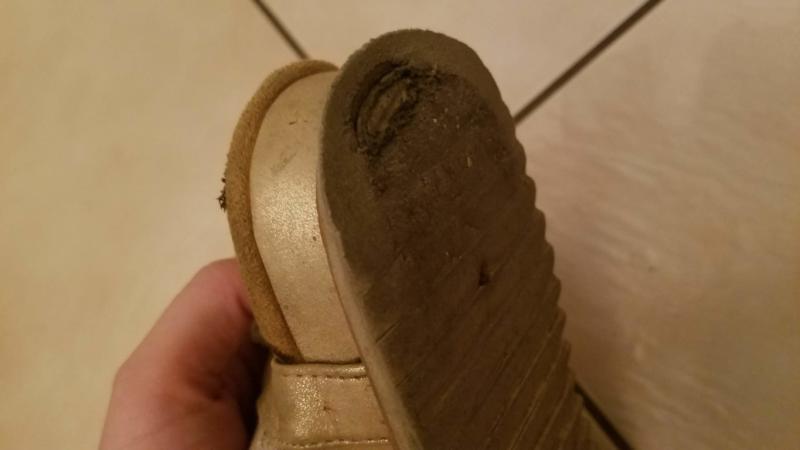 old pair, bottom falling apart
