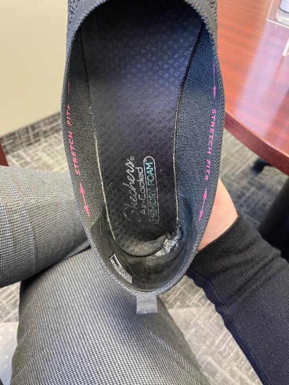 Flats Skechers Cleo Flex Wedge - Negro Mujer