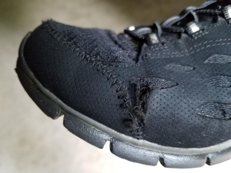 All shoes have worn in or near this location within a month of wear.