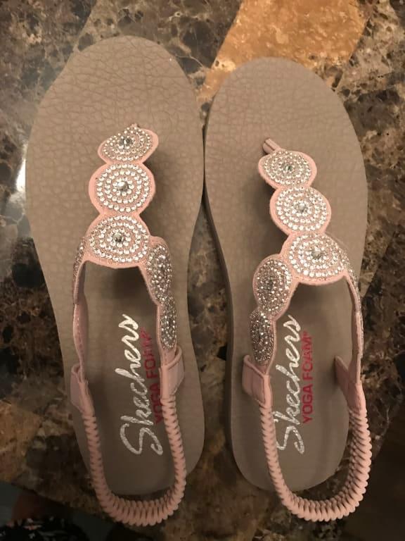 Skechers Women s Cali Meditation Stars and Sparkle Strappy Athletic Sandals from Finish Line Macy s