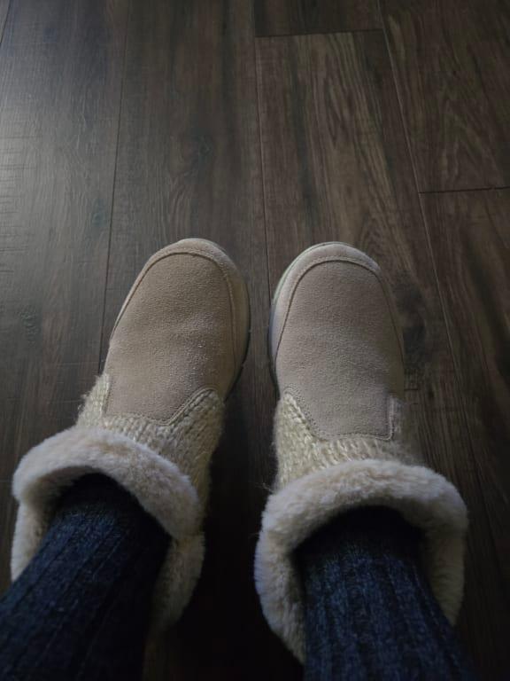 Wear them as slippers sometimes