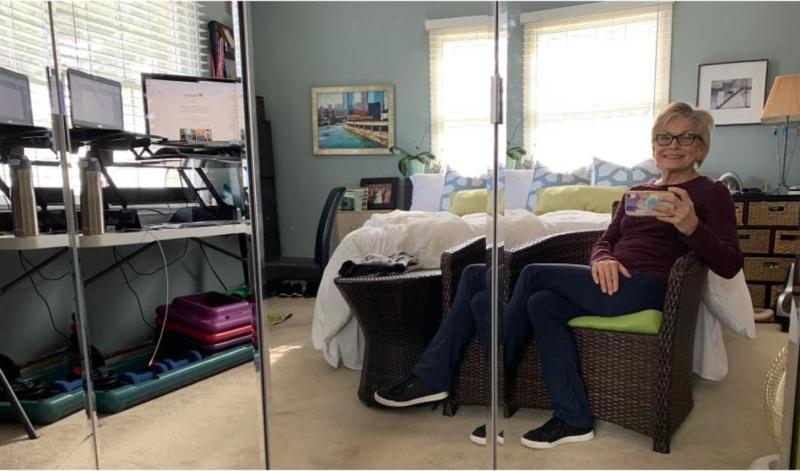 Not only is it National Wear Your Pajamas to Work Day (AKA Skechers GoWalk Pants), I have my bed in my office! Now that's livin'!