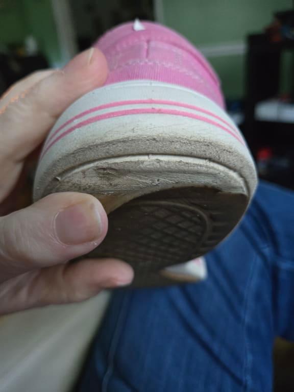 both shoes worn and peeling after 7 months