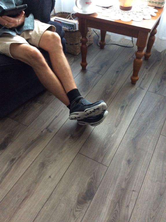 Having afternoon tea.