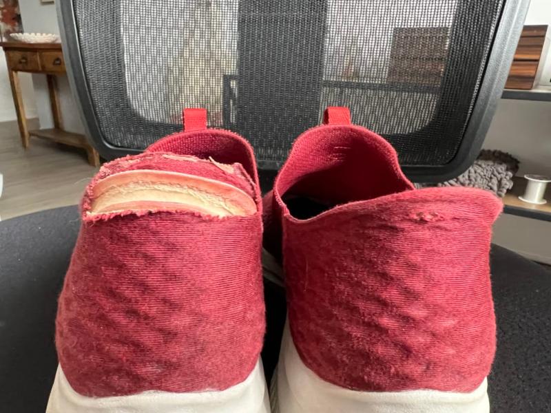 Worn heel happened quite rapidly. Normal use.