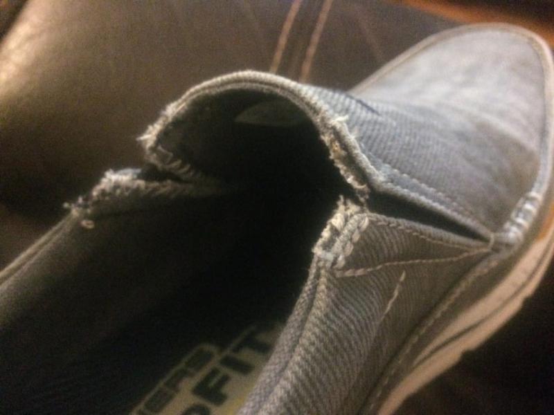 Poor stitching and lack of cushioning that is hard on the foot